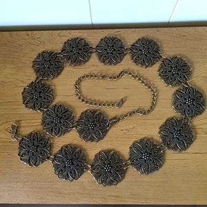 90s Bronze chain belt